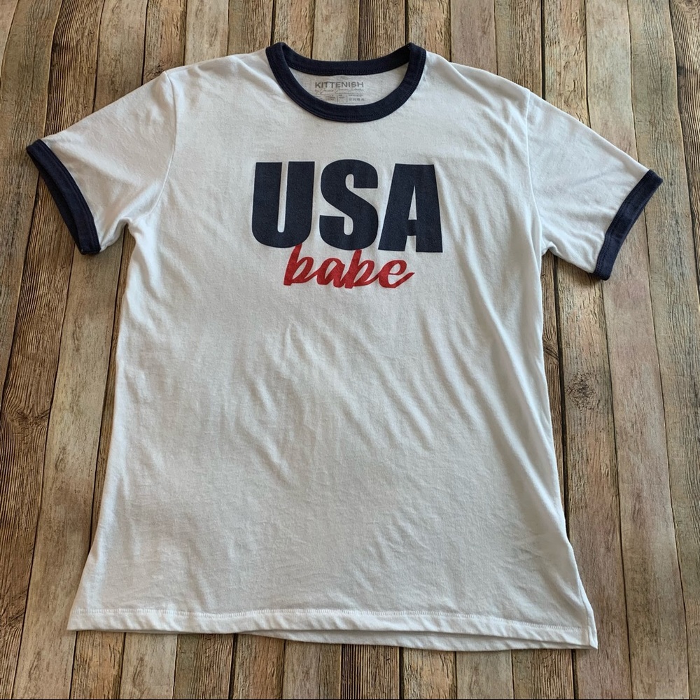 Kittenish by Jessie James Decker USA Babe Short sleeve tee shirt | size XL - Picture 6 of 8